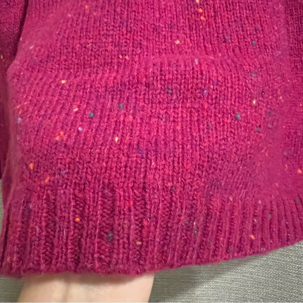 Tommy Hilfiger Velvet Wool Colorful Speckled Polo Sweater Classic Preppy - Picture 9 of 13